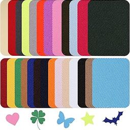 26Pcs Iron on Patches for Clothes, Multi-Colored Twill Cloth Stickers Patch, Durable Fabric Sticker for Easy Clothing Repair and Customization (9.5x12.5cm)-24