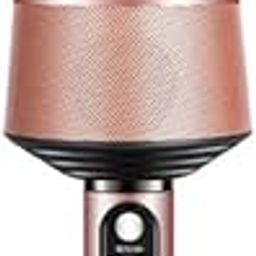 VRJTEC Handheld Karaoke (Rose Gold– Color) Mic with Inbuilt Bluetooth Speaker, Clear Sound Quality Recorder, Colorful Lights & Long Play Time Rechargable Microphone for Parties, Singing, Presentation-12
