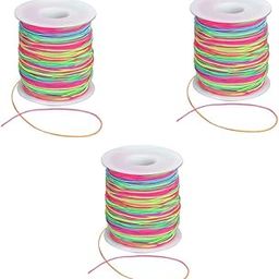 HASTHIP Stretchy Bracelet String 1mm Rainbow Elastic for Making 328ft Sturdy Beading DIY Thread Cord Jewelry Necklace Crafts 3 PCS-image-39