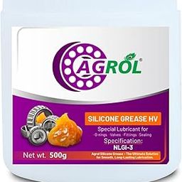 Naturon Silicone Grease HV, NLGI-3, Special Lubricant for O-rings, Valves, Fittings and Sealing, 500gm (PACK OF 1)-17