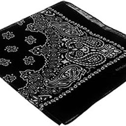 100% Cotton Printed Bandana Head Wrap Scarf Headband Face Mask Black-image-40