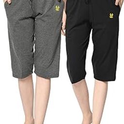 Regular Fit Women Capris(Pack of 2-MACK632797)-image-77