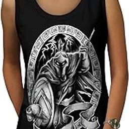 Spartan Warrior Womens Tank Top, Movie Athletic Sports Shirt Graphic Tank Top/Gym Tanks-image-2