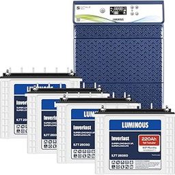 Luminous HKVA Inverter for Home, Office & Shop with Luminous Battery, Optimus 4500+ Pure Sine Wave 4000VA,48 Volt Inverter with Inverlast ILTT26060 Tall Tubular 220 Ah- 4 Batteries Combo-picture-18