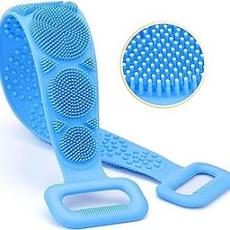 E-KAROBAAR Silicone Body Back Scrubber, Double Side Scrubber for Deep Skin Cleaning, Dead Skin Removal Belt multicolor Colour - pack of 1-image-44