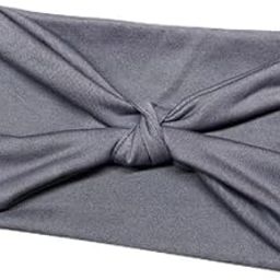 4xWomen's Wide Head Wrap Elastic Headband for Sports, Running, Yoga Gray-image-29