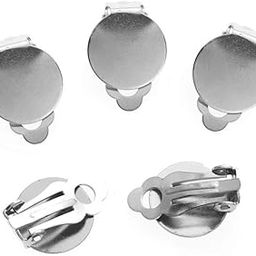 Neobaby 25Pcs Clip-On Earring Converter Backs – Flat Round Pad Earring Clips for Non-Pierced Ears, DIY Jewelry Making Supplies & Findings-image-11
