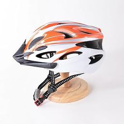 Kuber Industries Cycling Helmet with Detachable Visor|Helmet for Mountain, Road Bike & Skating|Breathable & Adjustable Bicycle Helmet|Ideal for Adults and Kids-Pack of 2 (Orange & White)-29