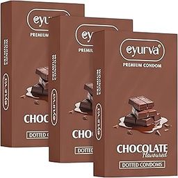 eyurva Lubricated Condoms For Men (30Pcs) | Chocolate Flavored | Extra Dotted | Long Lasting | Natural Feeling | Pack of 3-picture-27