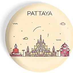 dhcrafts Fridge Magnet Brown Color Pattaya Glossy Finish Design Pack of 1-image-43