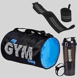 Fitness Trio: Durable Gym Bag, Leak-Proof Protein Shaker, and Adjustable Wrist Band | Protein Shaker | Wrist Band | Gym Bag | Shaker (Black)-image-38