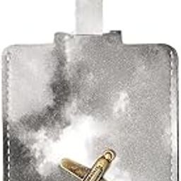 Personalized Luggage Tag for Men and Women with Name and 1 Charms, Identification Tags for Bags/Backpacks and Suitcase, Best Travel Gifts -Marble Grey-image-98