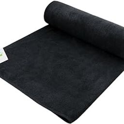Microshine Quick-Dry Super Absorbent Microfiber Gym Towel - Black (60x40 cm, 450 GSM) for Workout, Sports, Yoga-image-70