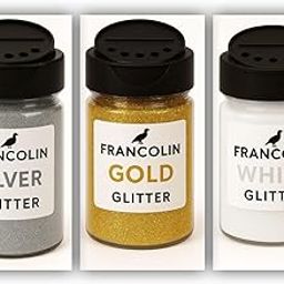 Francolin Glitter | Silver, Gold & White | Resin Art | Glitter – Shimmer for Epoxy, Tumblers, Slime & Nail Art – Cosmetic Grade – 75g*3-image-107