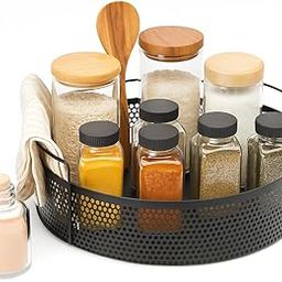 JD FRESH 1-Tier Metal Kitchen Rack Stand Organizer/Heavy-Duty Countertop for Spice/Masala/Oil/Onion Potato Basket Rack/Multipurpose Storage Rack for Vegetable & Fruits/Bathroom Vanity Shelf - Black-image-49