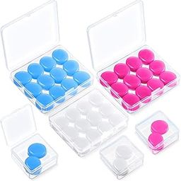 21 Pairs Ear Plugs for Sleeping Soft Reusable Moldable Silicone Earplugs Noise Cancelling Earplugs, Sound Blocking,Ear Plugs with Case for Swimming, Concert,Airplane(Blue,White, Pink)-2