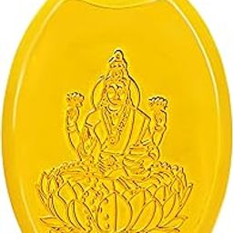 Swarnavarsham 24K (999) Yellow Gold Oval Laxmi Pendant 5 Gram-image-89