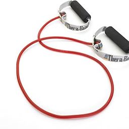TheraBand Professional Latex Resistance Tubing for Full Body Exercise, Physical Therapy, Lower Pilates, at-Home Workouts, and Rehab with Soft Handles (Red, 48 Inches)-picture-23