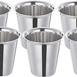 KC Stainless Steel Indian Traditional Tea/Coffee Glasses | Steel Glass for Kids | Coffee Glass | Stainless Steel Cup Set of 6-27