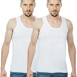 homry Sagar Cotton Premium Comfort White Vest (Pack of 2) (Medium)-picture-20