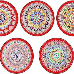 Asfaa Enterprises : Rangoli, Kolam Stickers Traditional Designs for Door Entrance, Floor, Tiles Stickers. (15 x 15inch.) Pack of 1pics (RB1).-image-62