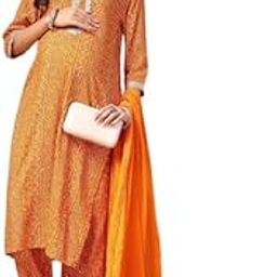 Women Viscose Rayon Bandhani Print Maternity and Feeding Zip Kurti Pant and Dupatta-image-26