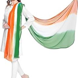 Republic day/Independence day Tricolor/Tricolour/Tiranga Stole, Dupatta, Scarf For Adult, Kids-image-25