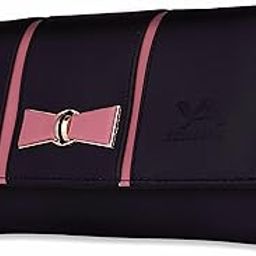 Women's and Girls Artificial Faux Leather New Premium Styles Latest Clutches Wallets Purses Handbags (Black)-image-57