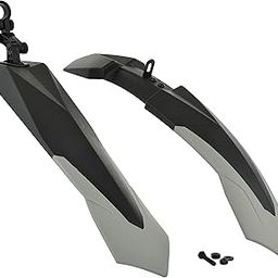 Dark Horse® Bicycle Dual Tone Front & Rear Mudguard with Durable Plastic Clamp, Fender for Bicycle, Black-Grey-6