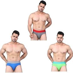 Men Boxer Briefs - 100% Cotton - Pack of 3 - Anti Bacterial, Colour Fresh, Moisture Wicking-image-72