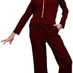 Maroon Jacket Style co-ord Set with Trousers-52