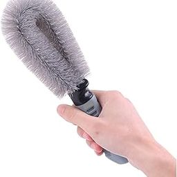 Budget View Car Wheel Rim Brush Hub Clean Wash Useful Brush Car Truck Motorcycle Bike Washing Cleaning Tool Pack of 1-picture-0