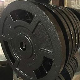 BODY MAXX Bright Steering Cut 40 Kg Cast Iron Weight Lifting Plates - Metallic Grey / Black (10 Kg x 4 Pieces)-image-63