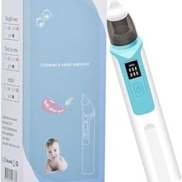 B-Arm Electric Baby Nasal Aspirator - 6 Suction Levels with Display|Rechargeable Nose Cleaner|Effective blocked nose relief for Infant & Children|Mucus Extractor/Snot Sucker for Adults (Blue, Color)-20