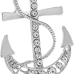 Anchor Brooch Luxurious Exquisite Men'S Accessories For Ceremony Scarf Dance Silver-image-42