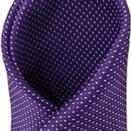 Jacquard Polyester Polka Dot Pocket Square for Men (Purple)-picture-21