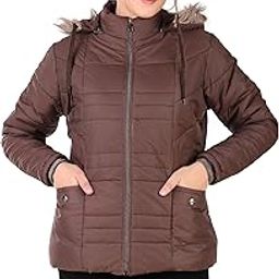 Women's Puffer Regular Fit Bomber Jacket for Winter Wear | Hood Collar | Full Sleeve | Zipper | Casual Jacket for Woman & Girl | Western Stylish Jacket for Women-image-11
