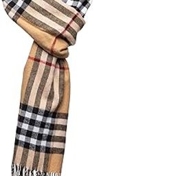 Winter Fashion Plaid Scarf for Women Men - Classic Warm Cashmere Feel Tartan Scarf Chunky Scarves Super Soft Classic Cashmere Feel Winter Scarf-image-10