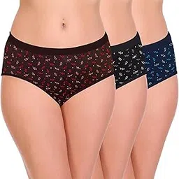 sona Womens Underwear Soft Regular Cotton Hipster Printed Panties Pack of 3-picture-22