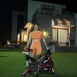 Gamma Fitness Semi-Commercial Heavy Duty Spin Bike SB-450 For Commercial Gym or Home Gym Workout / 10 kg Flywheel / 150 Kg Max User Weight (Imported)-picture-4