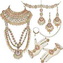 Traditional White Color Gold Plated Kundan Bridal Wedding Set For Girl & women (W1ZK-1080-W)-image-88