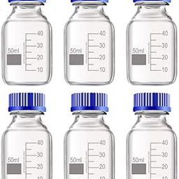 OCTA Borosilicate Glass Narrow Mouth Reagent Bottle with Screw Cap 50ml Pack of 6 - Durable, Thermal Shock Resistant, and Leak-Proof. Ideal for Secure Storage Laboratory Chemicals and Samples-image-32