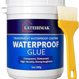 waterproof glue, Crack Seal Glue 300gm with Brush Transparent Waterproof Resin Epoxy for Roof Leakage Crack Seal Agent Roof Water Leakage Solution Water Proof Glue for Waterproofing (pack of 1)-image-97