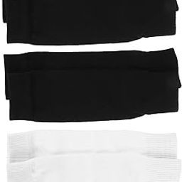 POPETPOP 3pairs Breathable Shin Guard Sleeves for Soccer Knitted Football Leg Sleeves Elastic Compression for Boy Girl Adults Moisture-wicking for Sports Activities-image-28