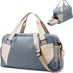 30L Gym Bag with Shoe Compartment - Waterproof Oxford Duffle Bag for Men & Women Multi-Pocket Travel Tote with Detachable Strap Yoga/Sports/Gym Essentials Organizer-picture-52