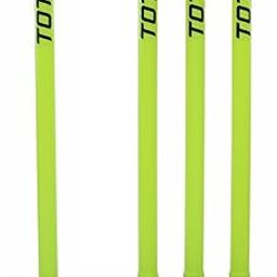 Total 4pcs Heavy Plastic Cricket Wicket Set with Carry Bag | Full Size 30" Stumps with 2 Bails & 2 Base Stands | Durable Cricket Wicket Set for Indoor & Outdoor Practice & Matches | Florosent Green-image-47