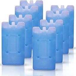 EcommerceHub® Ice Packs for Cooler 8PCS - Reusable, Long Lasting Ice Pack & Beverage/Cold Items Transports & Cooler Set for Long Term Use - Cools Faster Than Ice - Cooler Accessories-picture-26