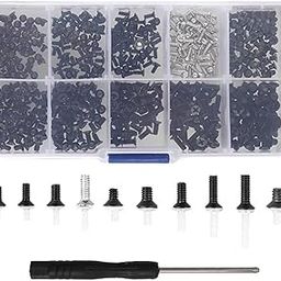 Serplex® 500PCS Computer Screws Motherboard Standoffs Assortment Kit, M2 M2.5 M3 Laptop Screws Kit for Universal Motherboard, HDD, SSD, Hard Drive, Fan, Power Supply, Graphics, PC Case-12