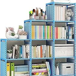 ClearSpace Book Self – 8 Cases Portable Book Shelf, Kids Books Racks for Home Plastic, Bookshelf for Home, Book Shelves, Book Stand, Organizer, Rack for Study Room/Library (Blue-Dot, 9-Cases)-image-96