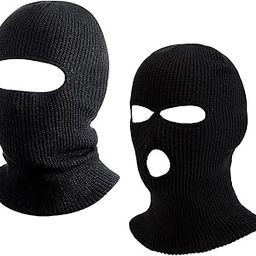 2 Pcs Ski Mask, Face Mask for Bikers, Full Face Mask Face Cover for Men Knitted Ski Mask Thermal for Winter Outdoor Sports Ski Bike Black-image-28